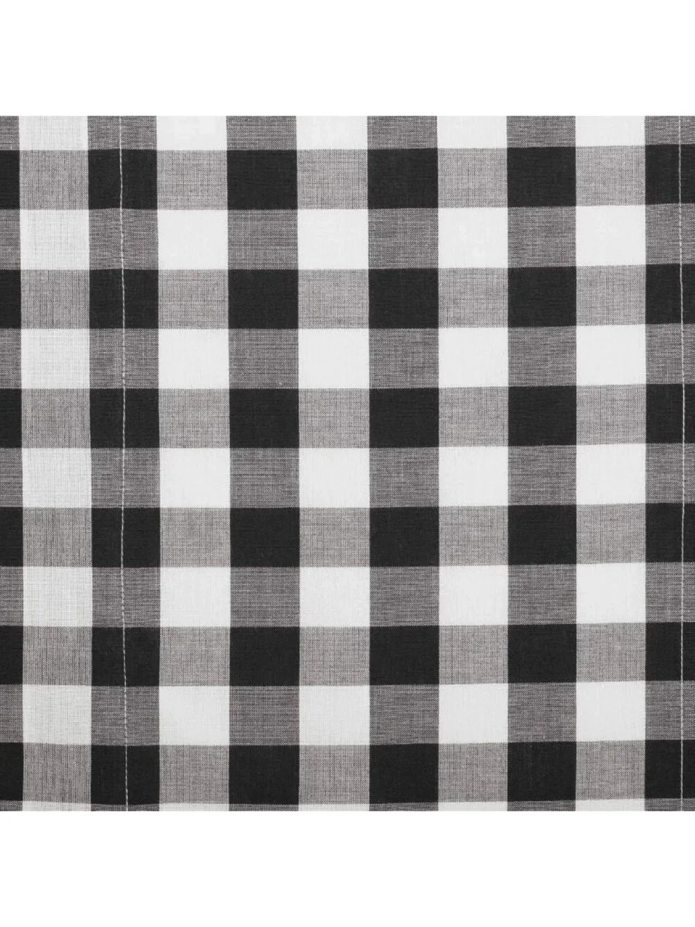 Buffalo Check Cotton Farmhouse Curtains with Rod Pocket & Drawstring Ties